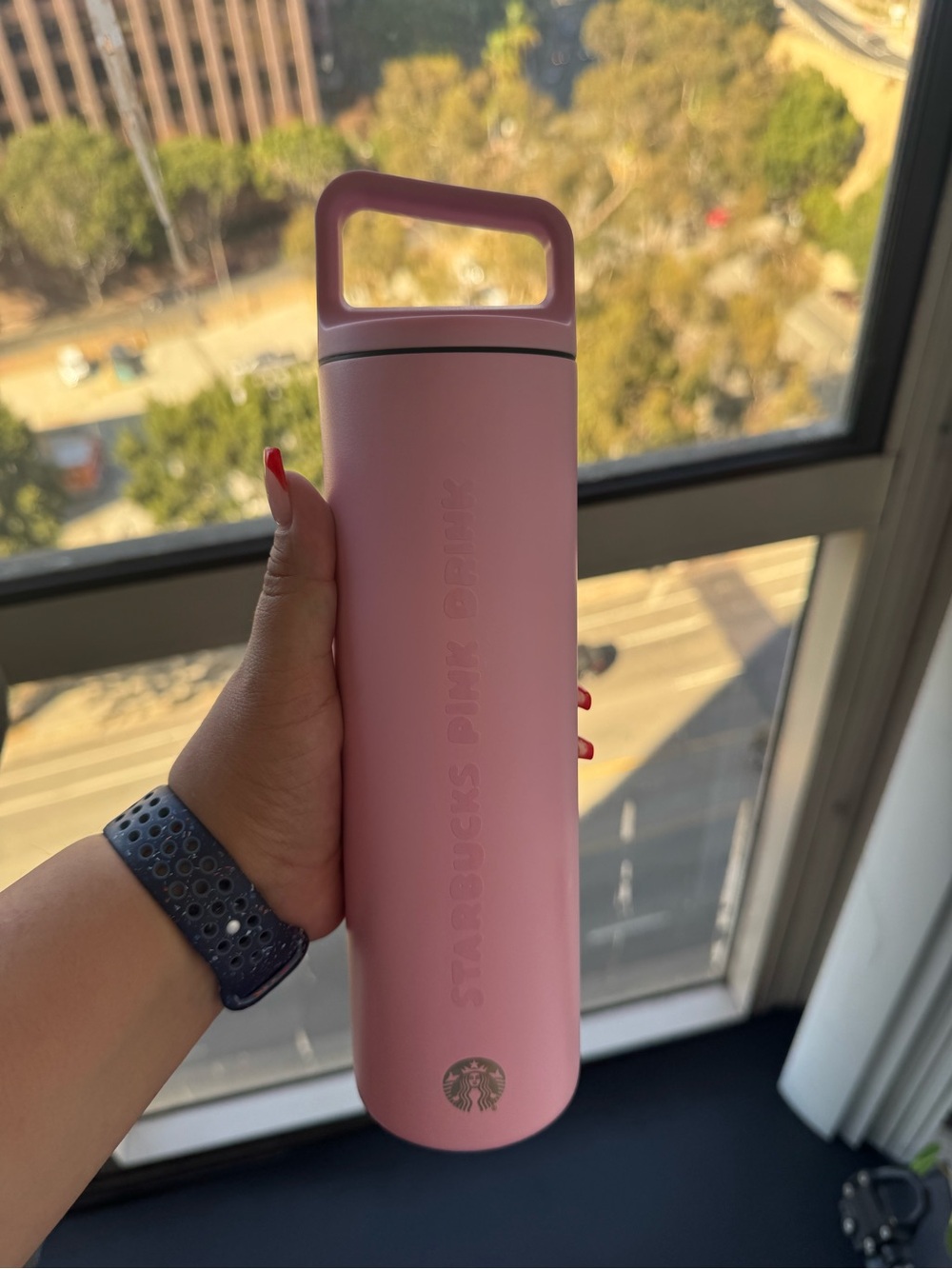 Starbucks Pink Handle Insulated Bottle